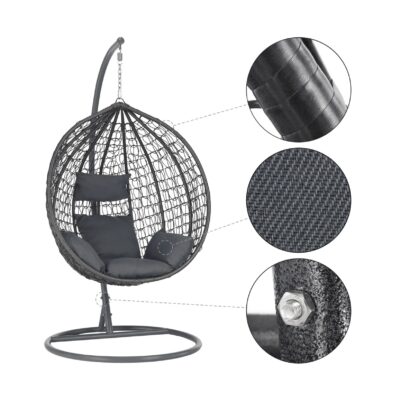 Transparante ei hangstoel in detail van Bircim